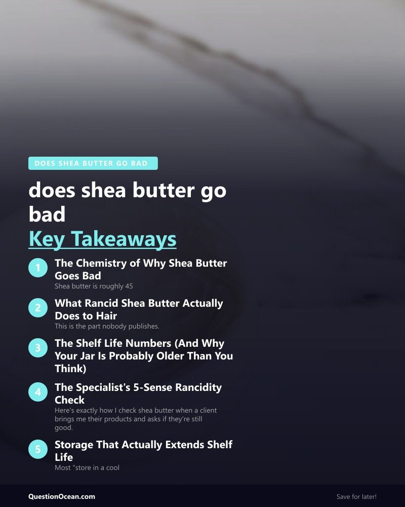 Key takeaways about does shea butter go bad