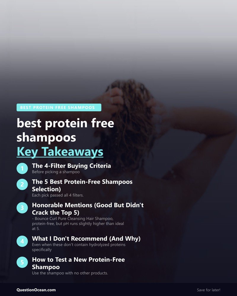Key takeaways about best protein free shampoos