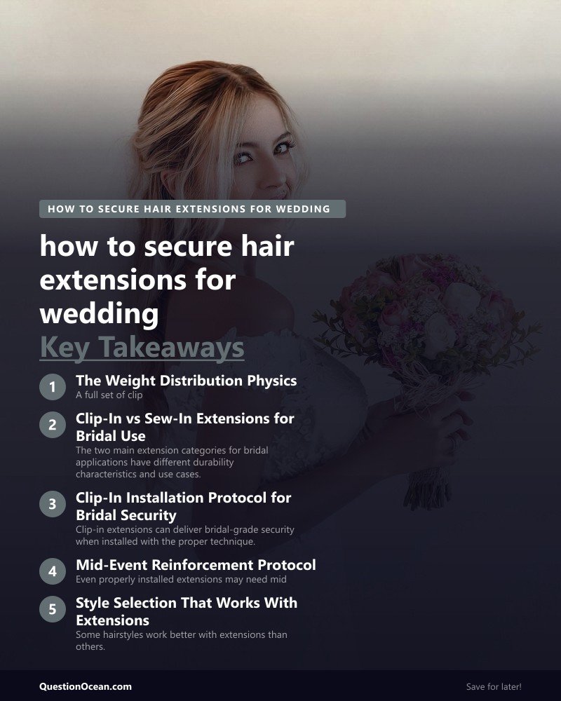 Key takeaways about how to secure hair extensions for wedding