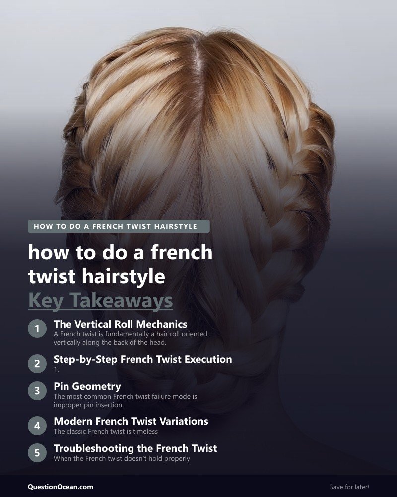 Key takeaways about how to do a french twist hairstyle