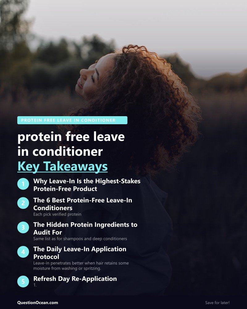 Key takeaways about protein free leave in conditioner