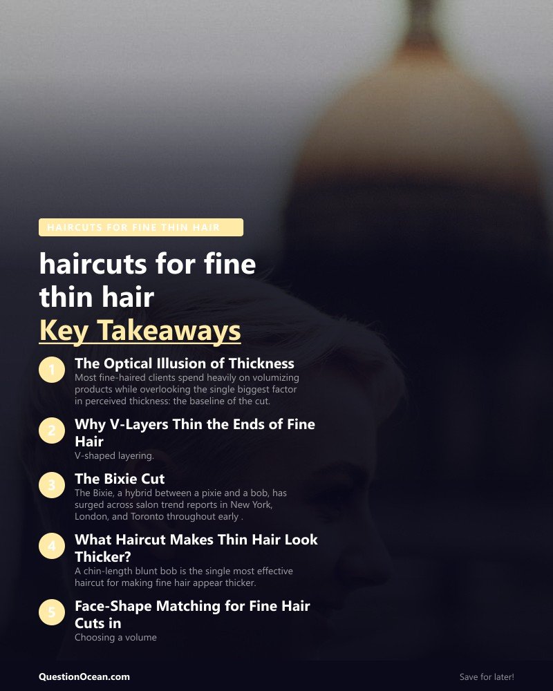 Key takeaways about haircuts for fine thin hair 2026