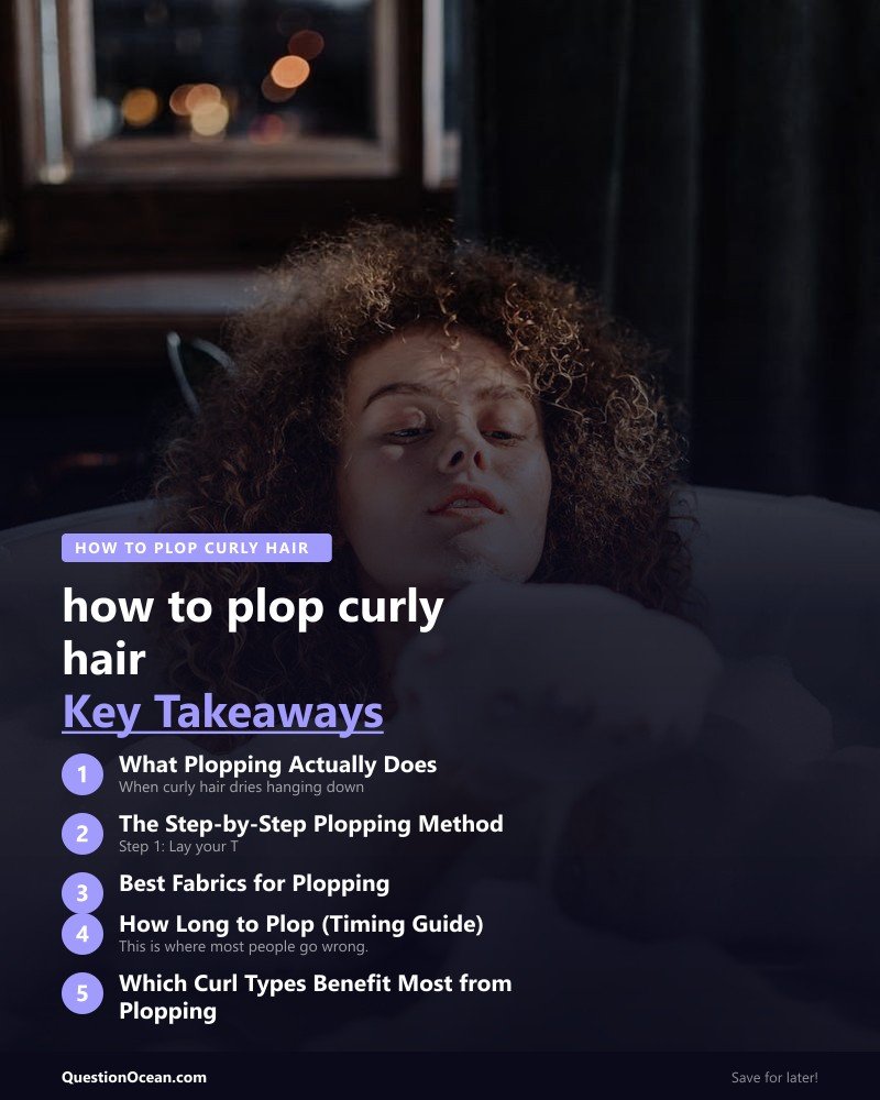 Key takeaways about how to plop curly hair