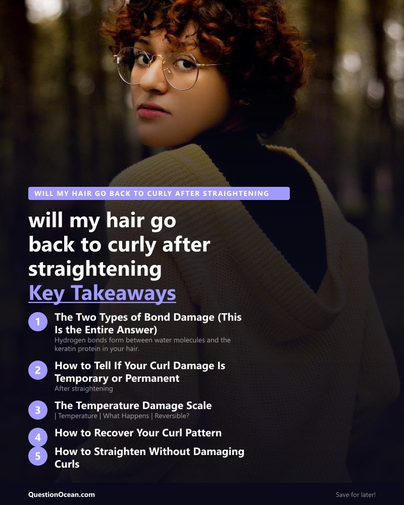Key takeaways about will my hair go back to curly after straightening
