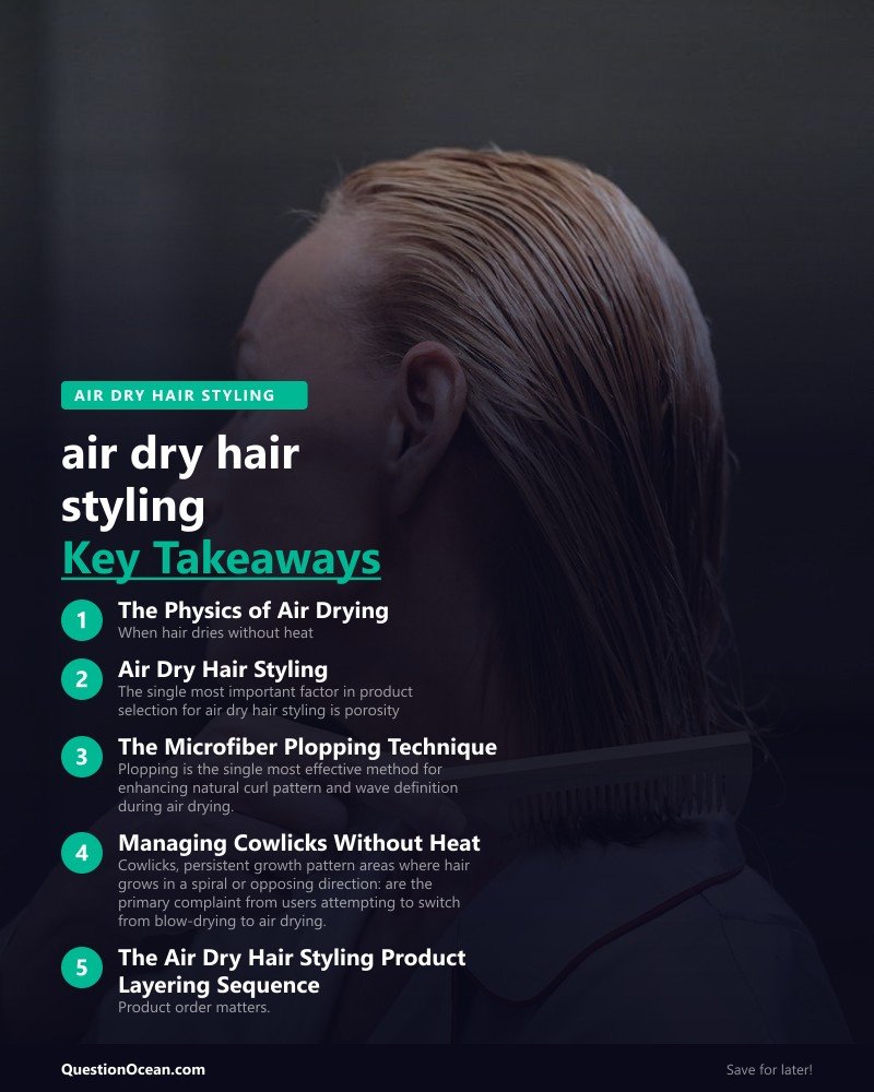 Key takeaways about air dry hair styling 2026