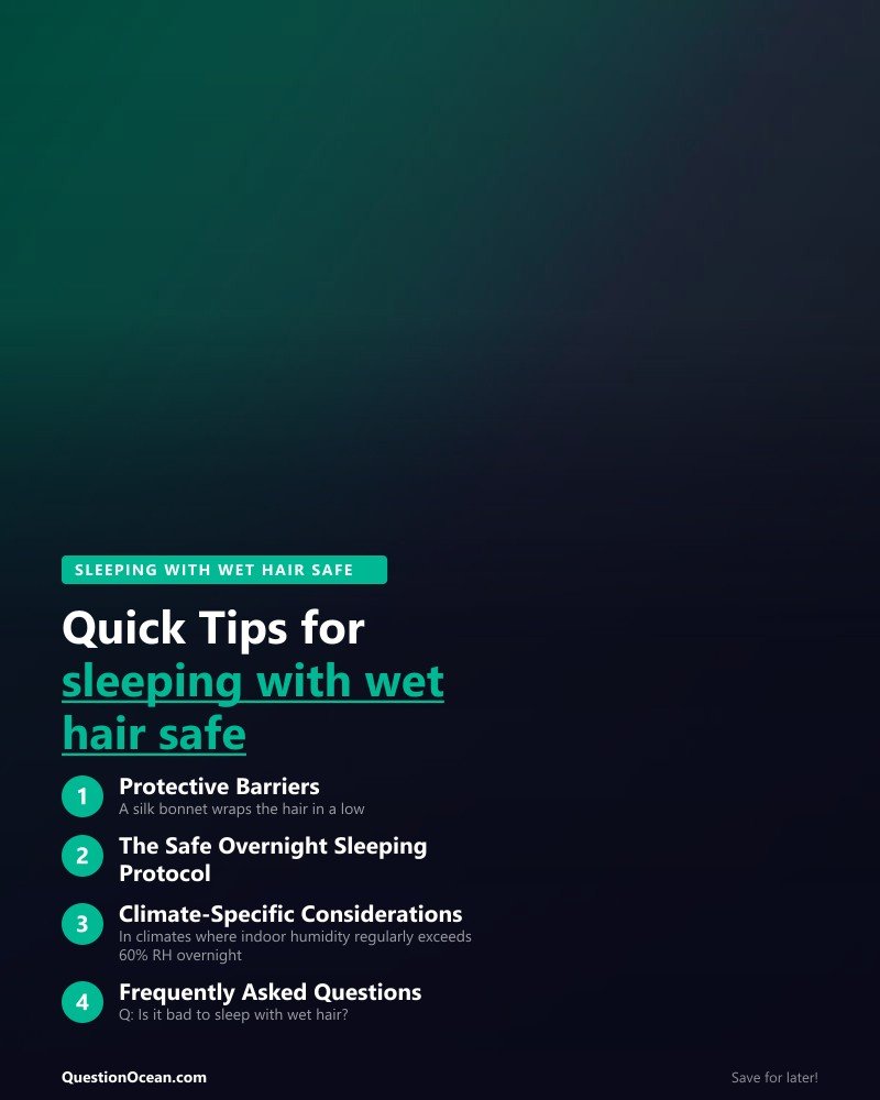 Key takeaways about sleeping with wet hair safe