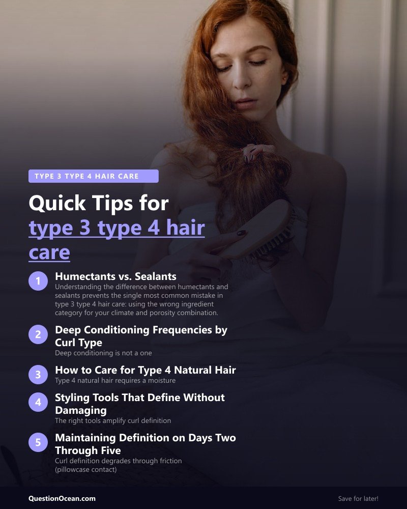 Key takeaways about type 3 type 4 hair care