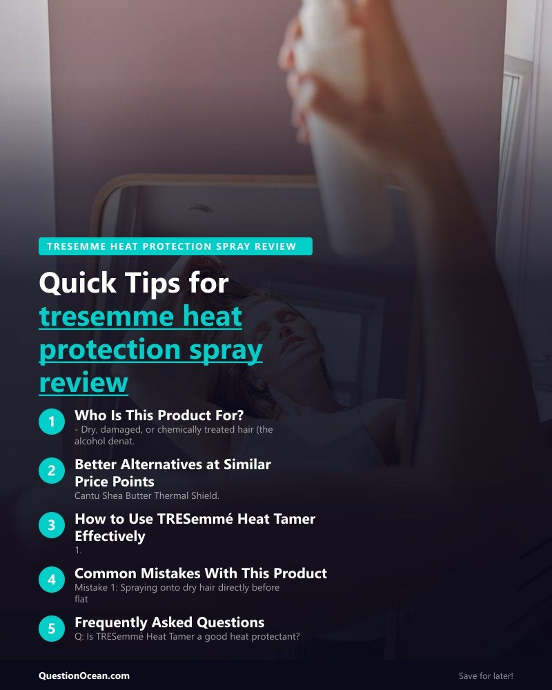Key takeaways about tresemme heat protection spray review