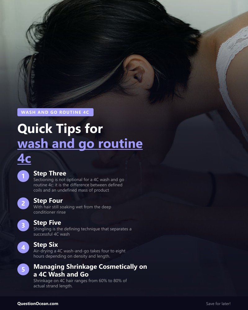 Key takeaways about wash and go routine 4c