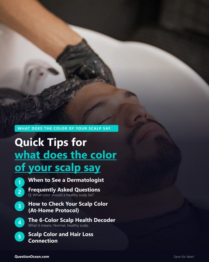 Key takeaways about what does the color of your scalp say