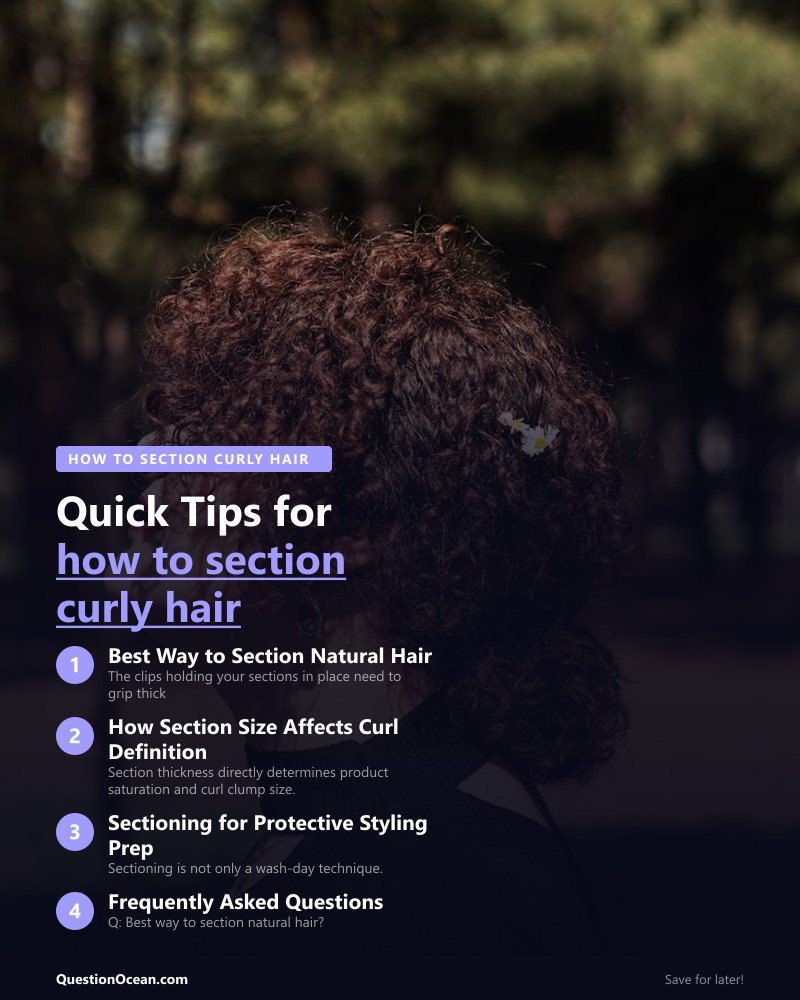 Key takeaways about how to section curly hair