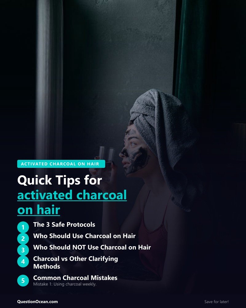 Key takeaways about activated charcoal on hair