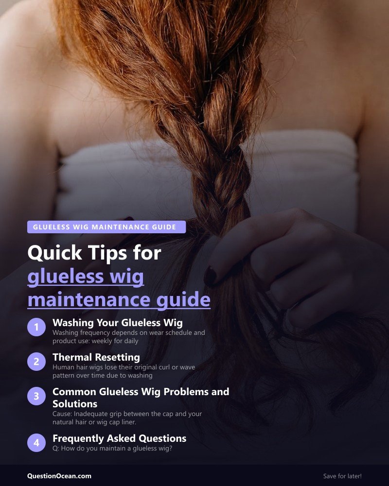Key takeaways about glueless wig maintenance guide