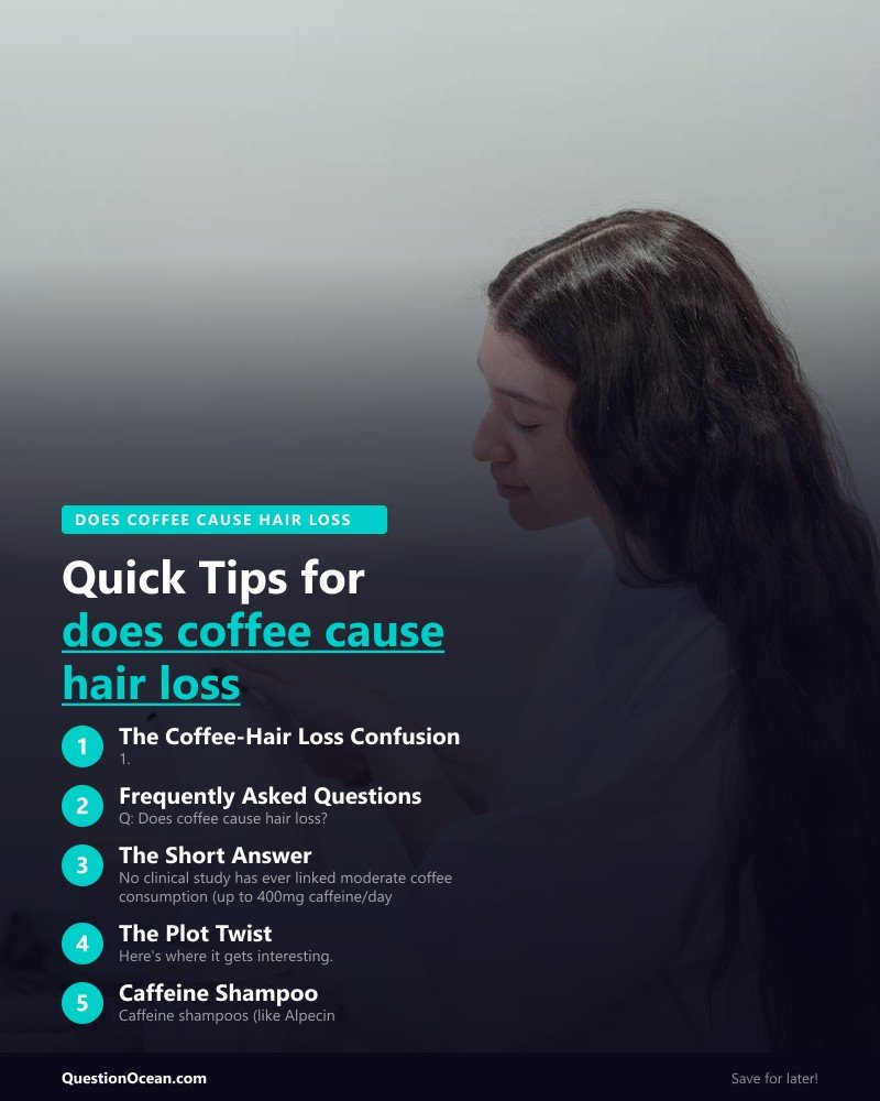 Key takeaways about does coffee cause hair loss