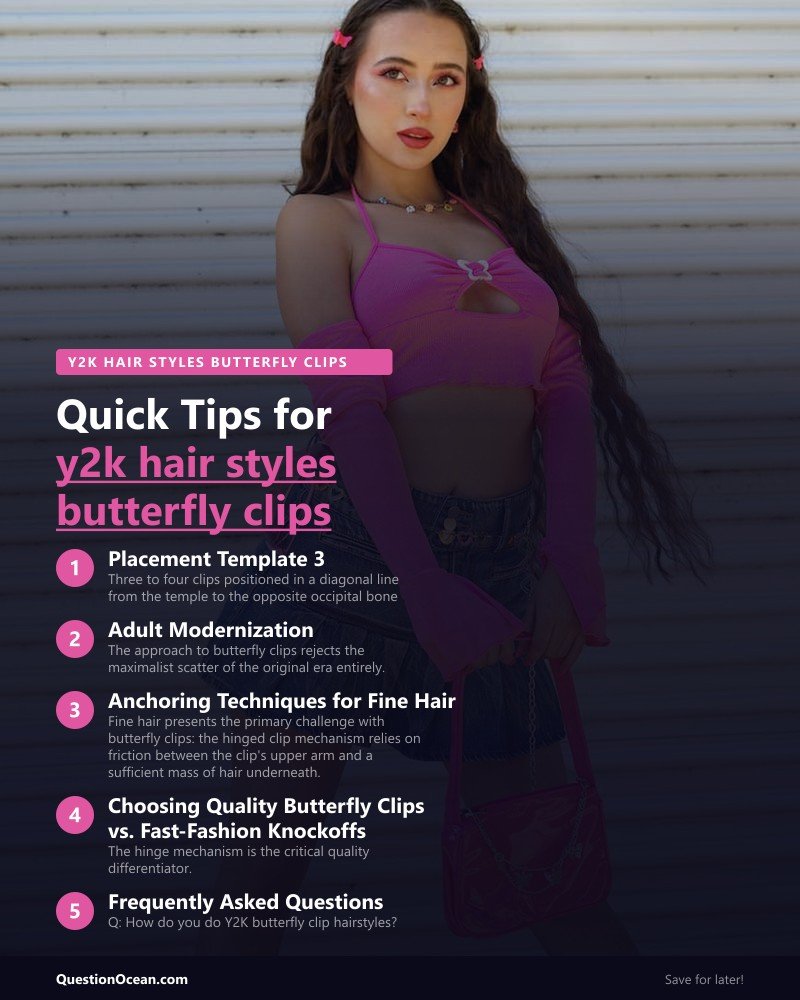 Key takeaways about y2k hair styles butterfly clips