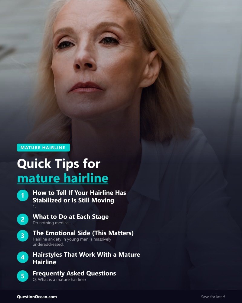 Key takeaways about mature hairline