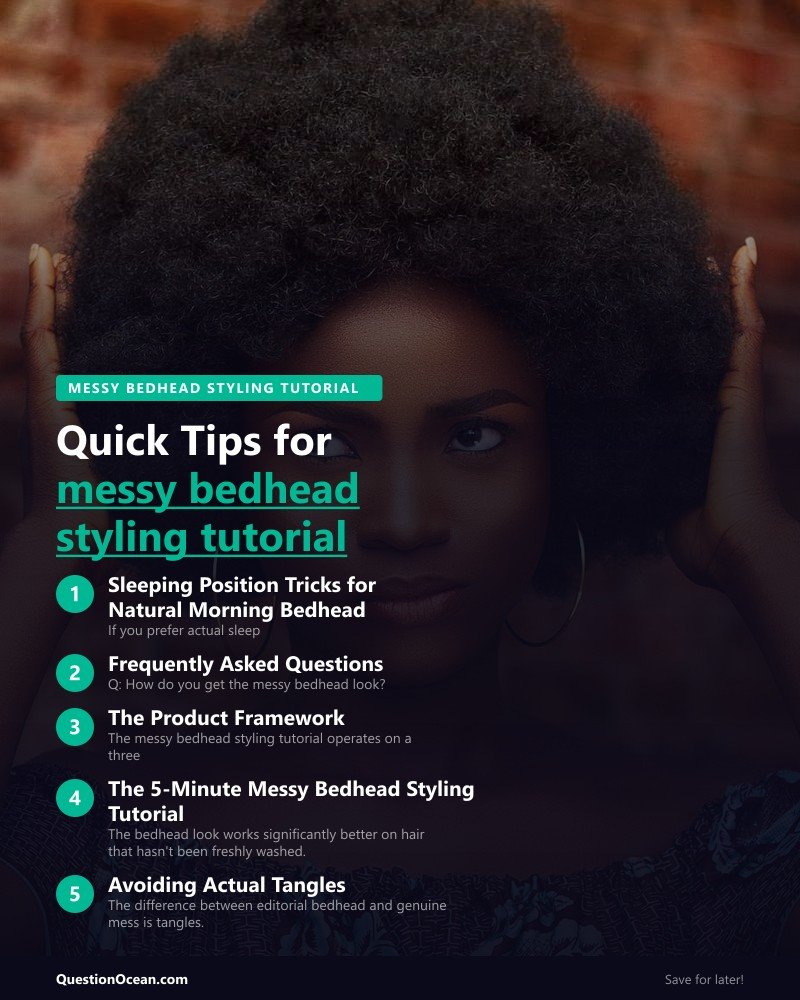 Key takeaways about messy bedhead styling tutorial