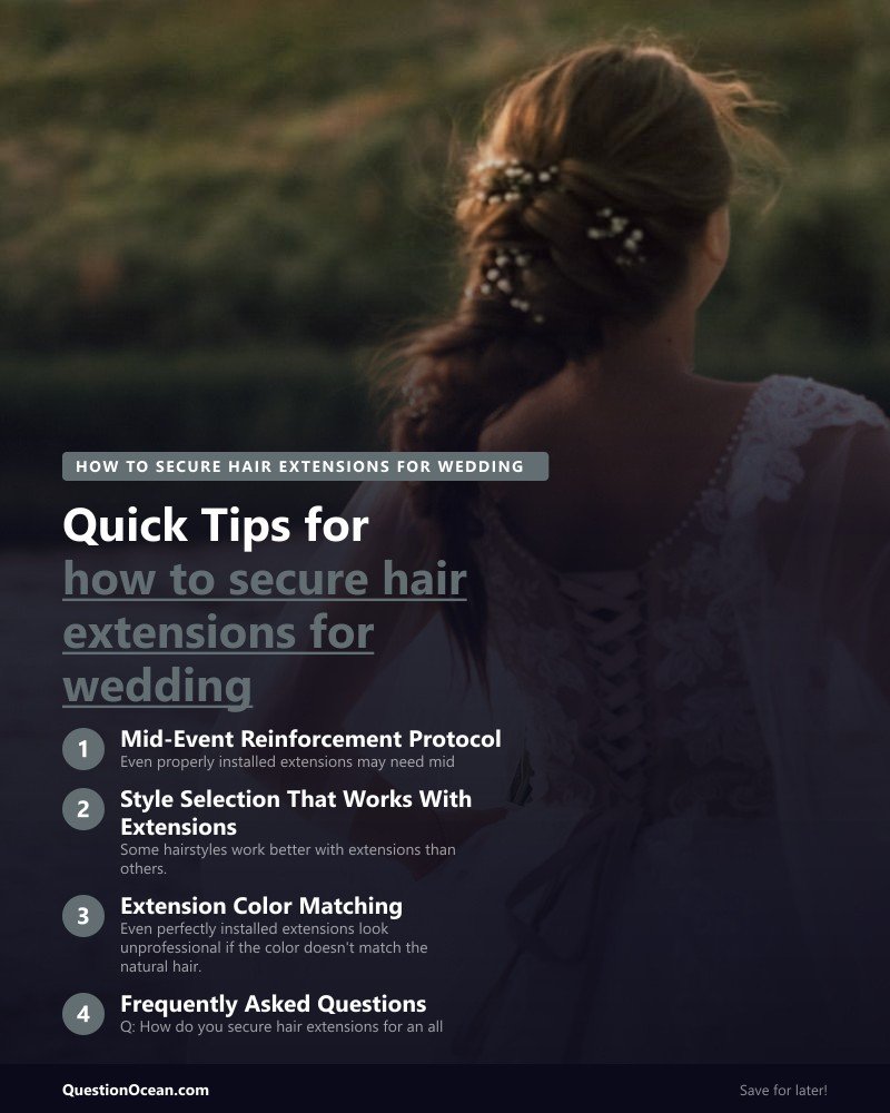 Key takeaways about how to secure hair extensions for wedding