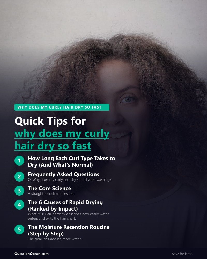 Key takeaways about why does my curly hair dry so fast