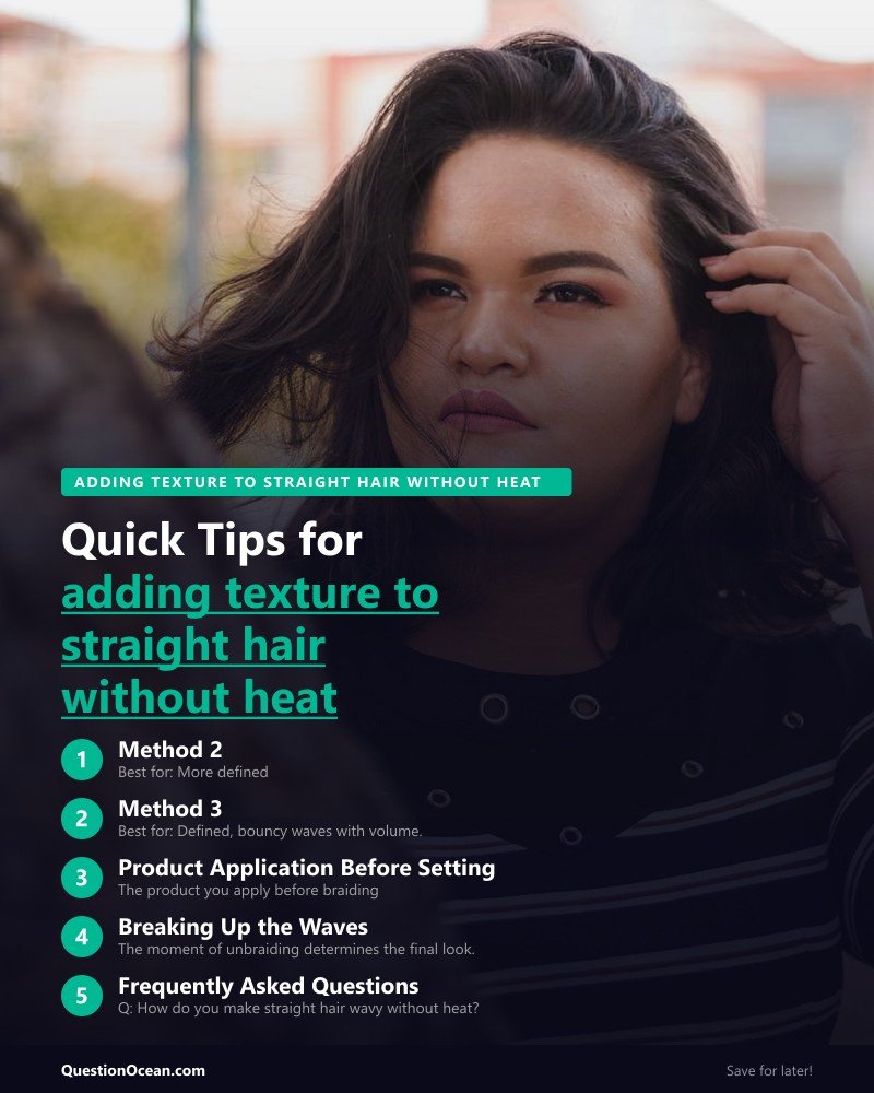 Key takeaways about adding texture to straight hair without heat