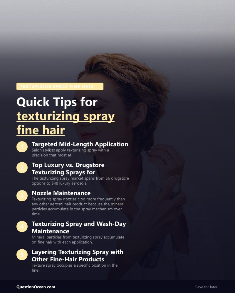 Key takeaways about texturizing spray fine hair
