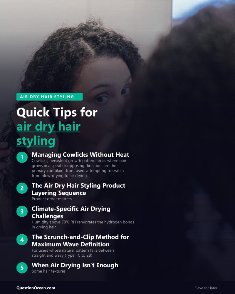 Key takeaways about air dry hair styling 2026