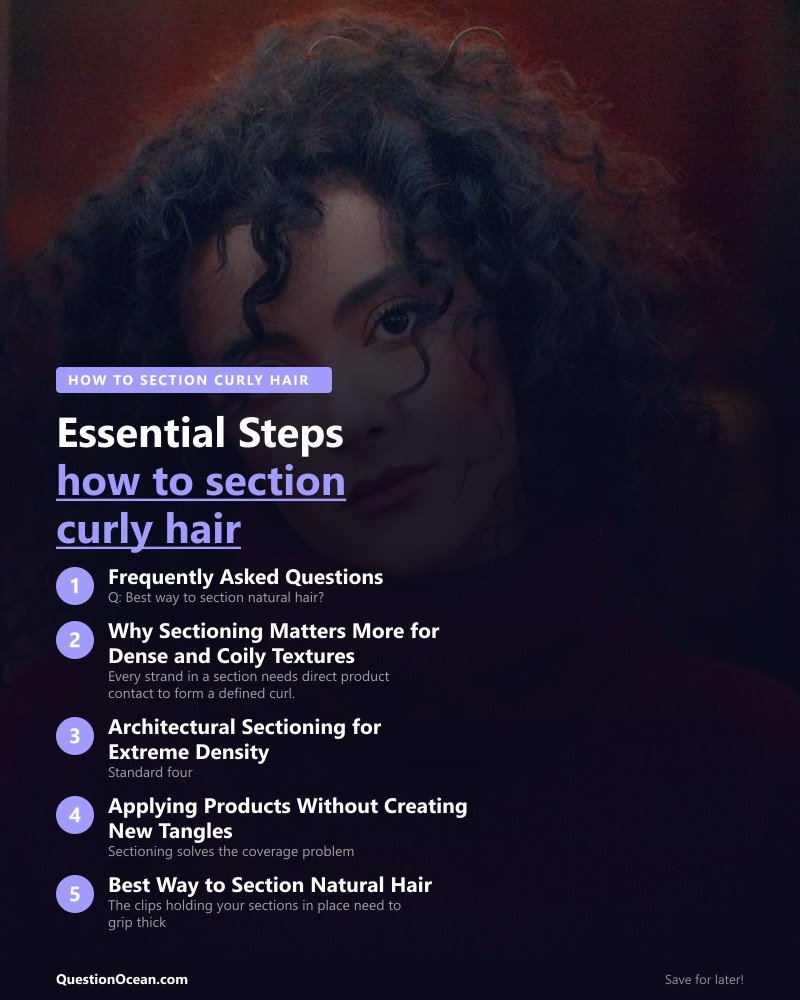 Key takeaways about how to section curly hair