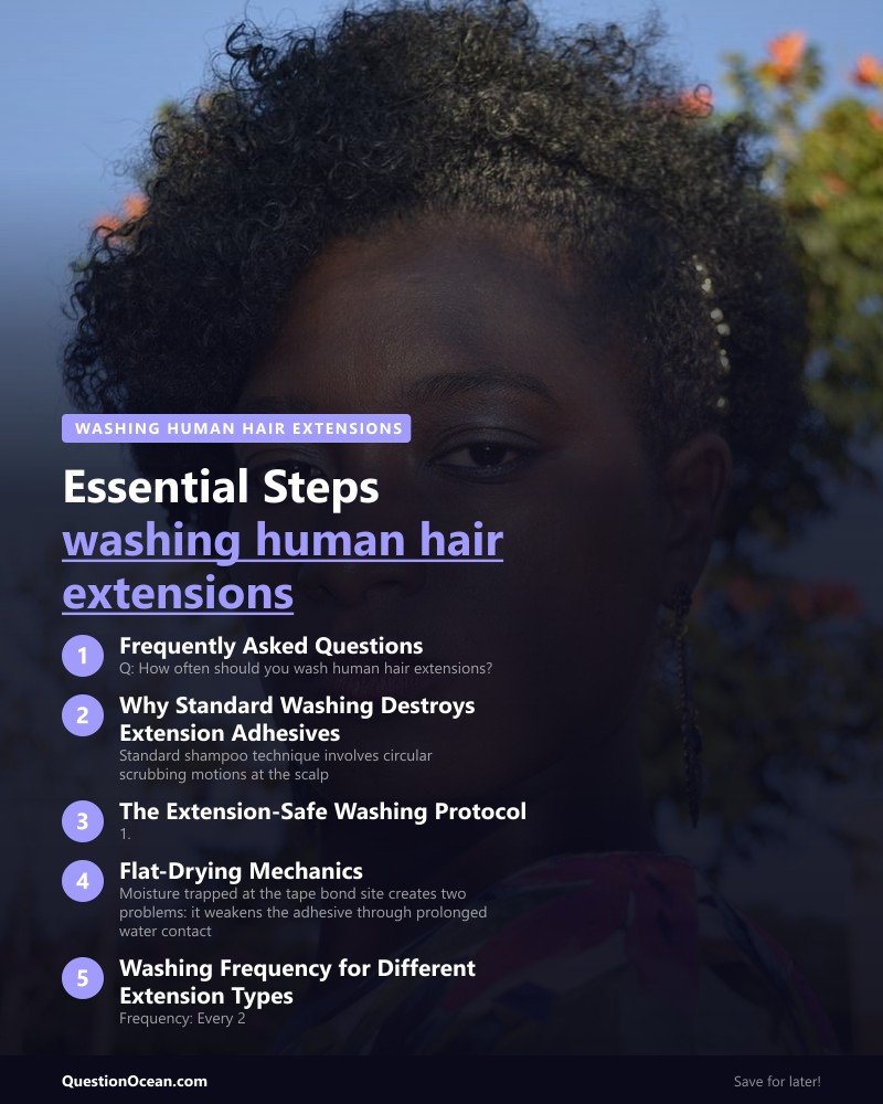Key takeaways about washing human hair extensions