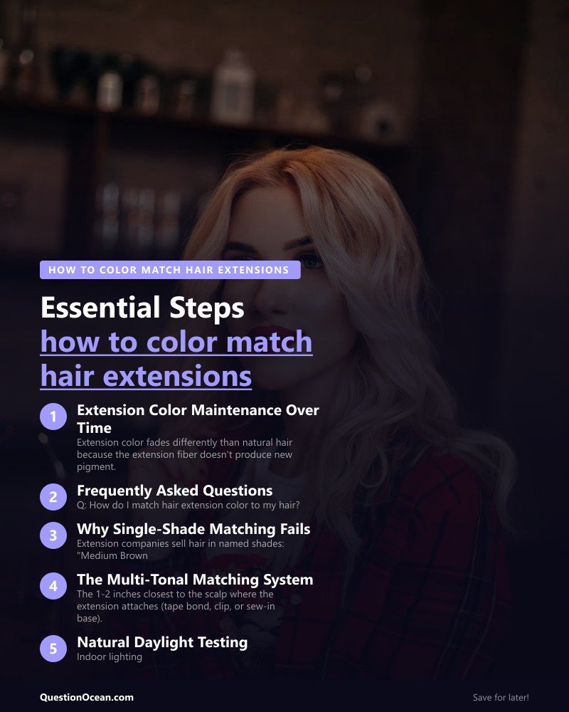 Key takeaways about how to color match hair extensions