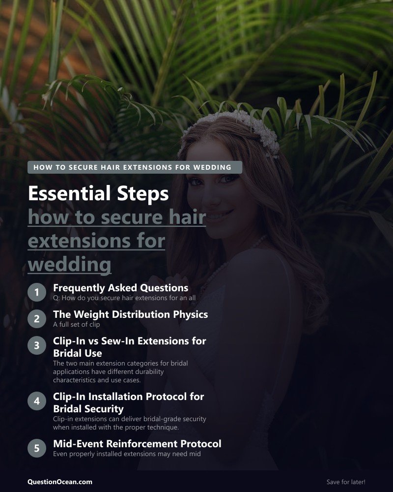 Key takeaways about how to secure hair extensions for wedding