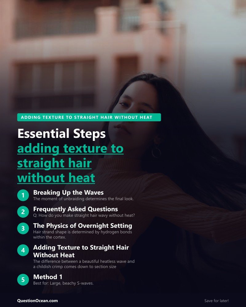 Key takeaways about adding texture to straight hair without heat