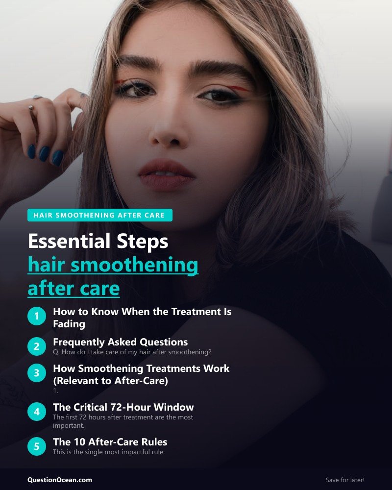 Key takeaways about hair smoothening after care