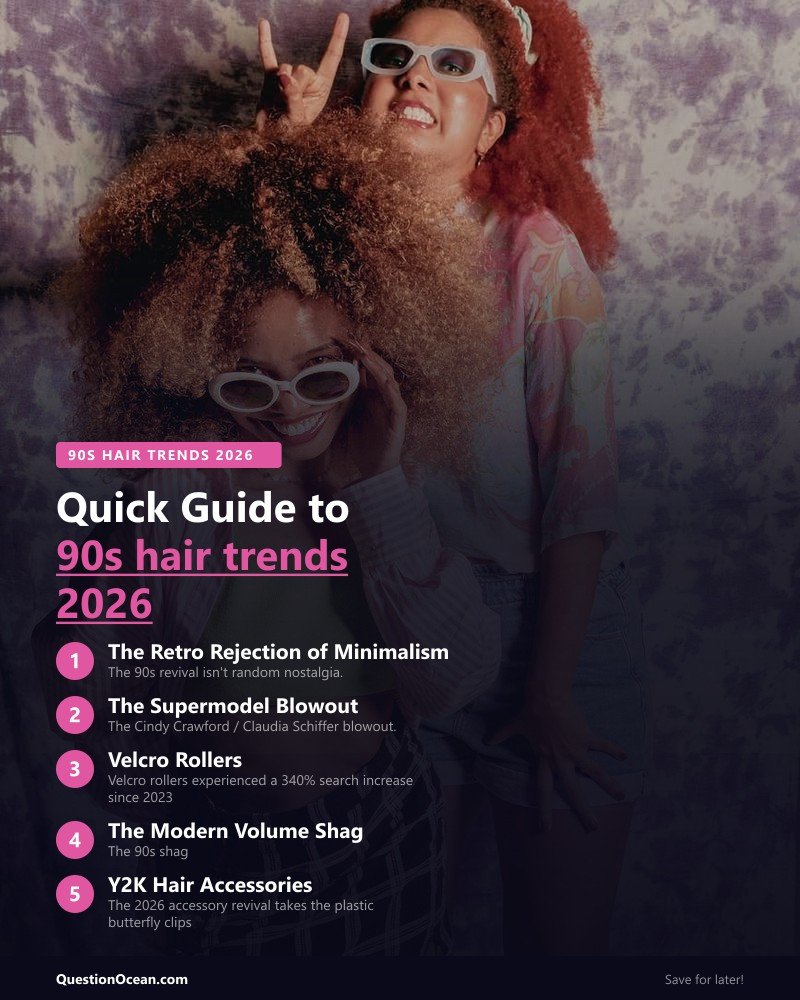 Key takeaways about 90s hair trends 2026