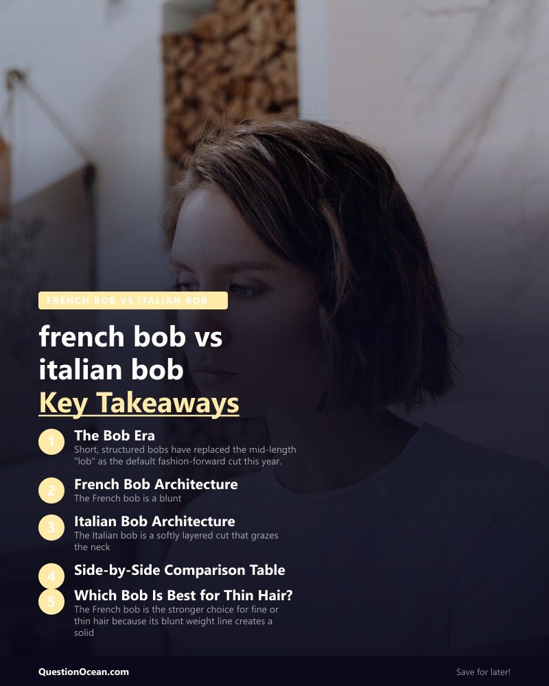 Key takeaways about french bob vs italian bob