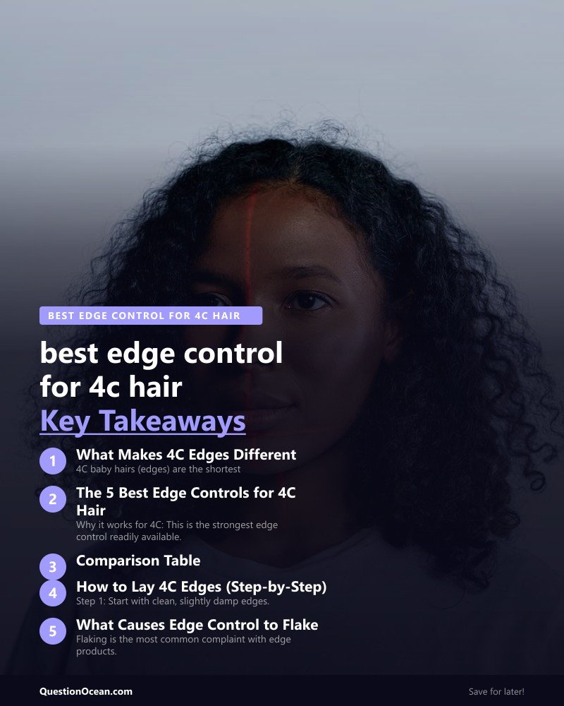 Key takeaways about best edge control for 4c hair