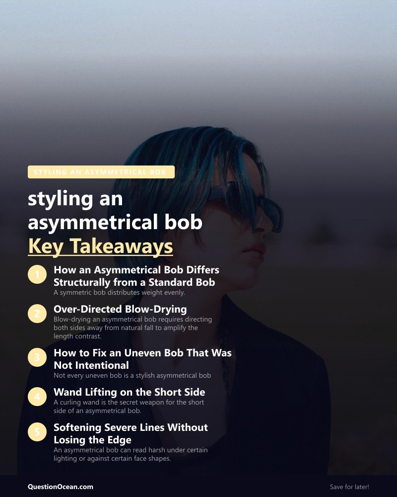 Key takeaways about styling an asymmetrical bob
