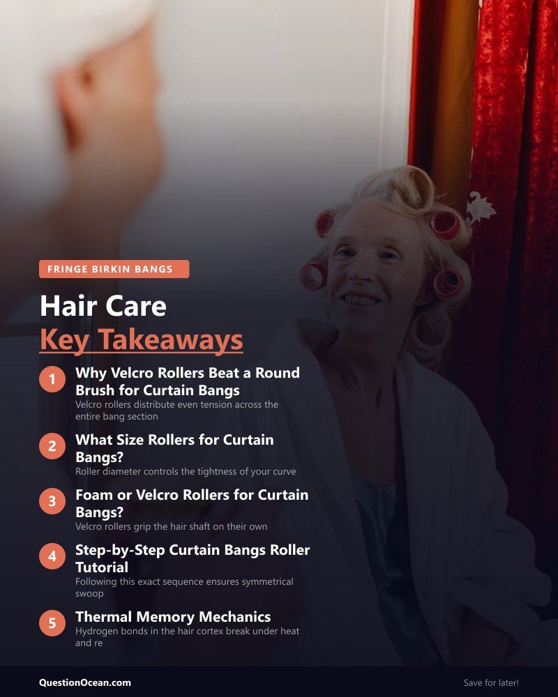 Key takeaways about curtain bangs roller tutorial