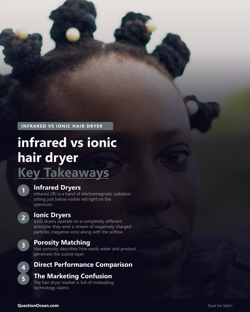 Key takeaways about infrared vs ionic hair dryer