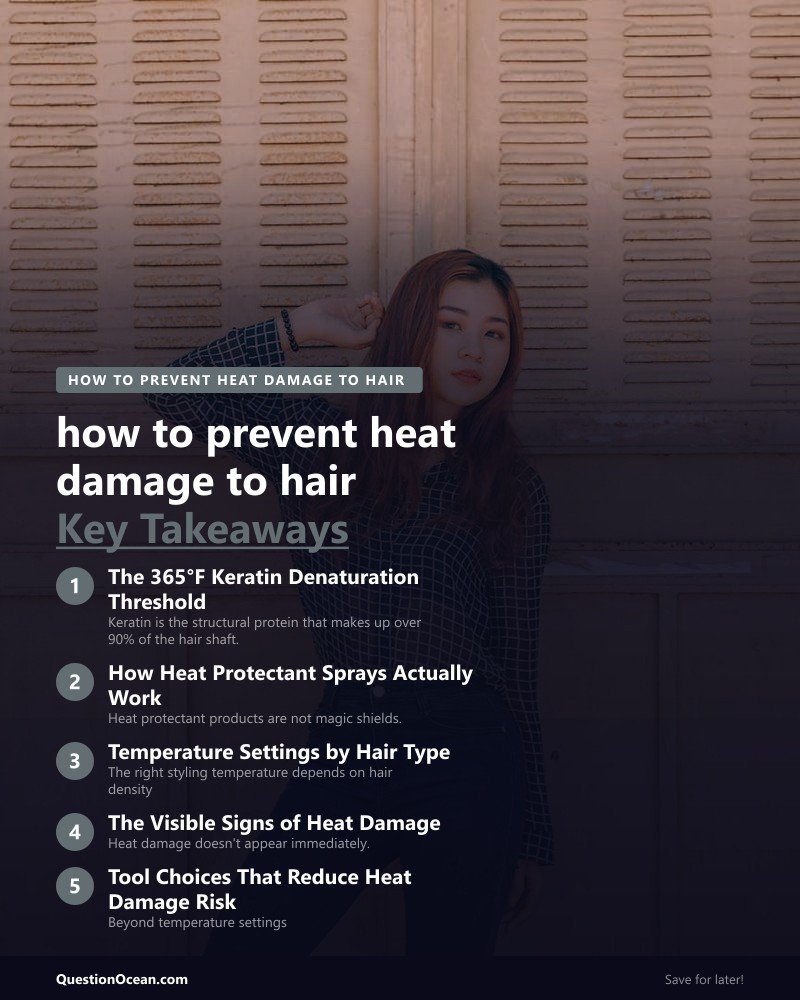 Key takeaways about how to prevent heat damage to hair