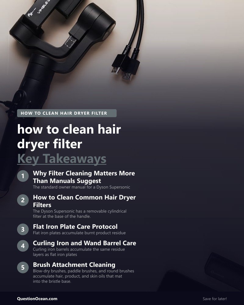 Key takeaways about how to clean hair dryer filter