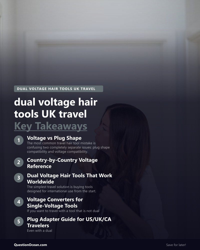 Key takeaways about dual voltage hair tools UK travel