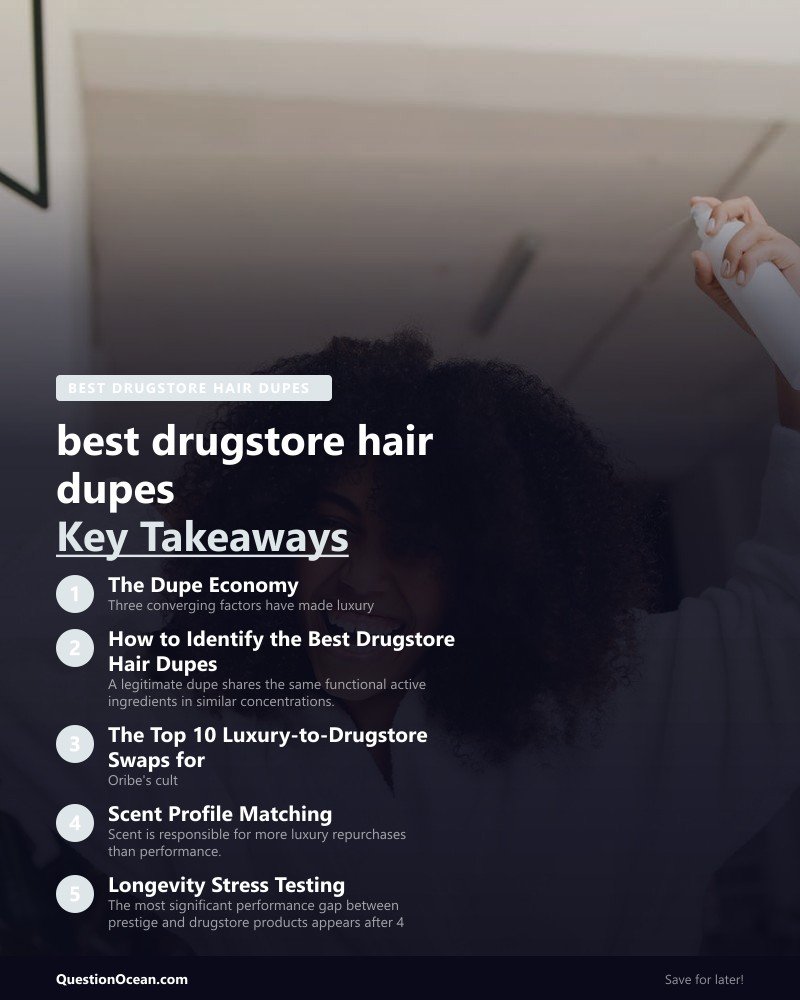 Key takeaways about best drugstore hair dupes 2026