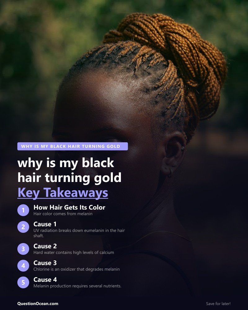 Key takeaways about why is my black hair turning gold