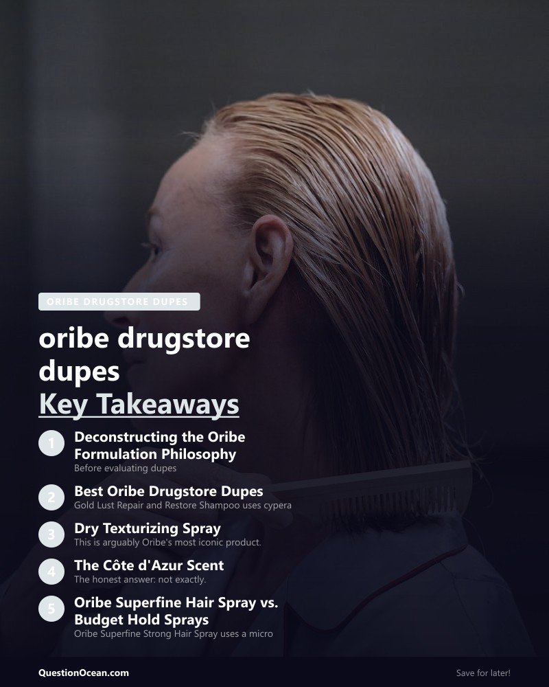 Key takeaways about oribe drugstore dupes 2026