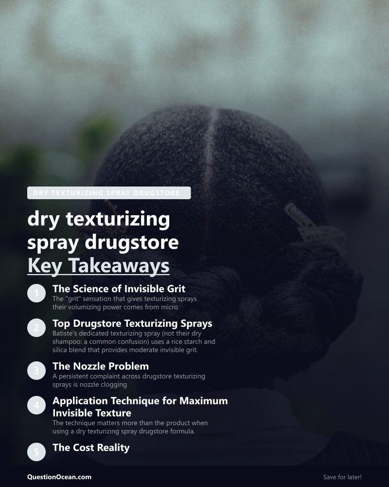 Key takeaways about dry texturizing spray drugstore