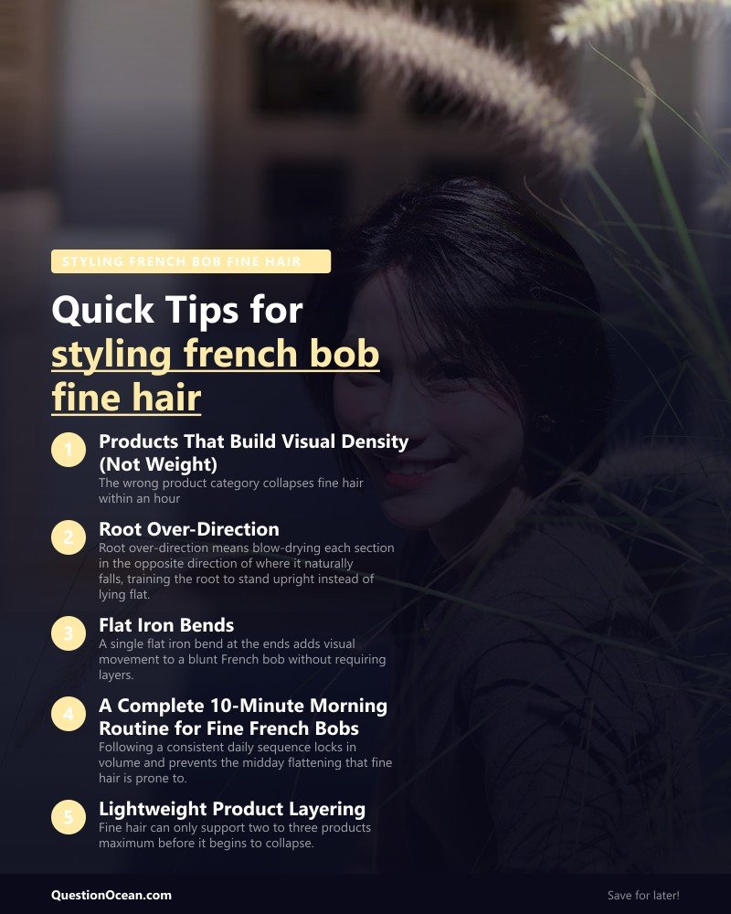 Key takeaways about styling french bob fine hair