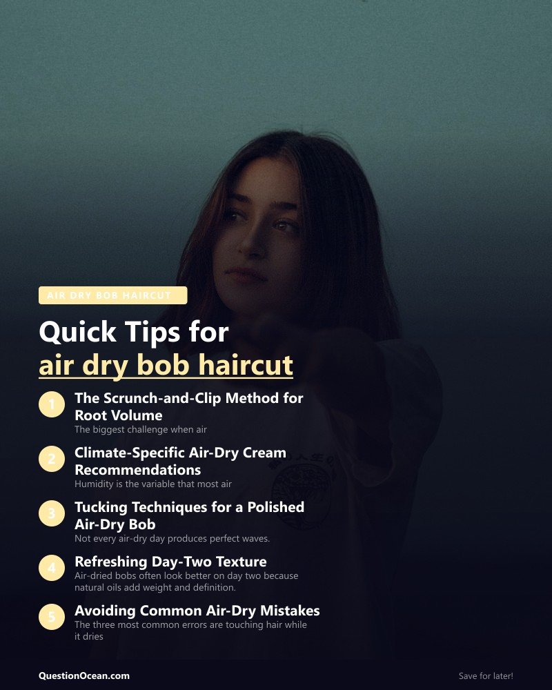 Key takeaways about air dry bob haircut