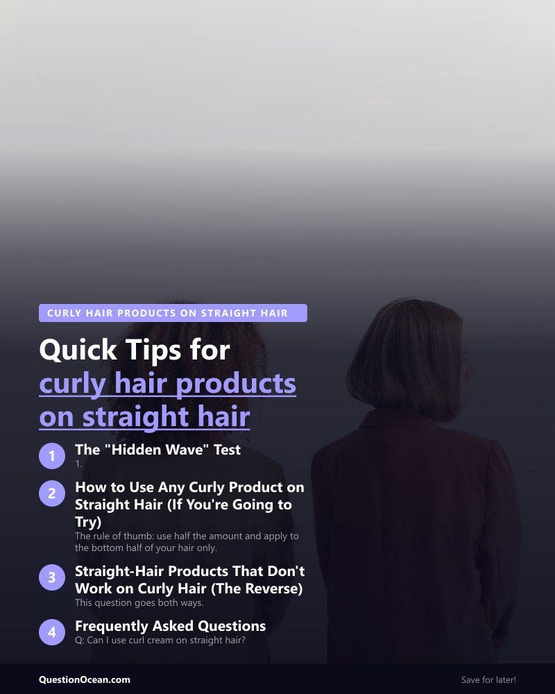 Key takeaways about curly hair products on straight hair