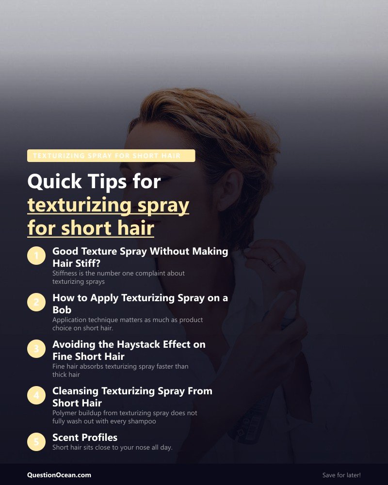 Key takeaways about texturizing spray for short hair