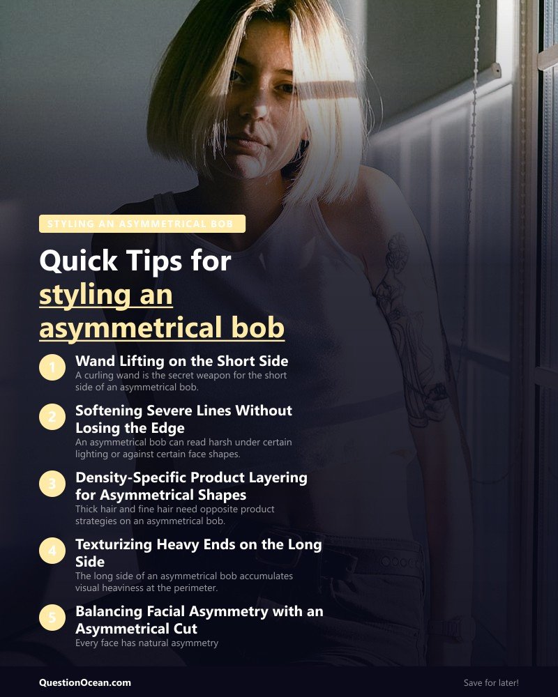 Key takeaways about styling an asymmetrical bob
